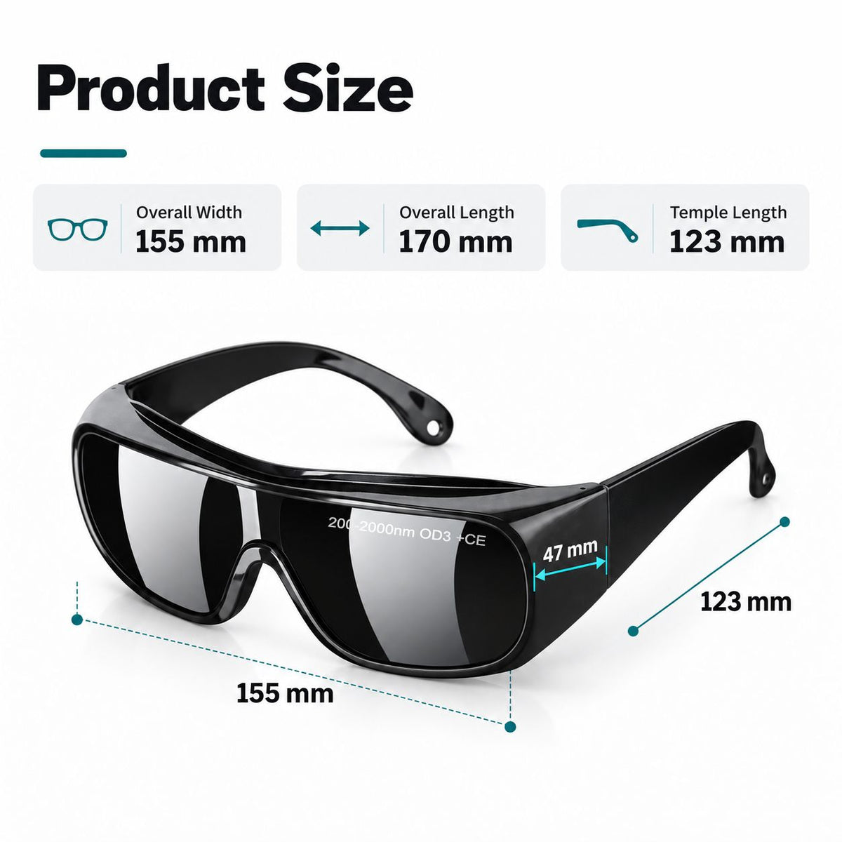 Medical Phototherapy Laser Safety Goggles | Red Light & Infrared Eye Protection