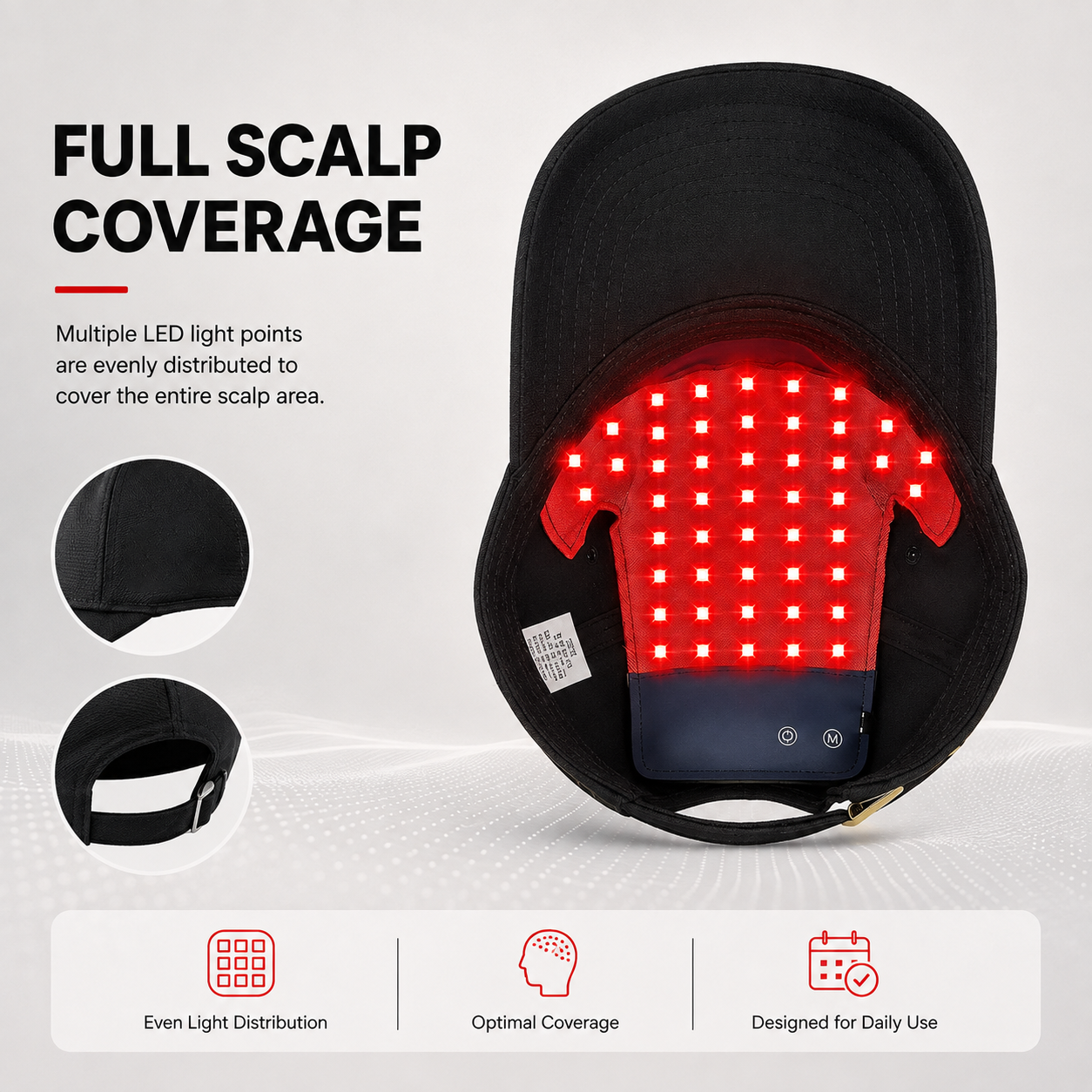 120 LEDs Plug-In Dual-Wavelength Scalp Wellness Cap