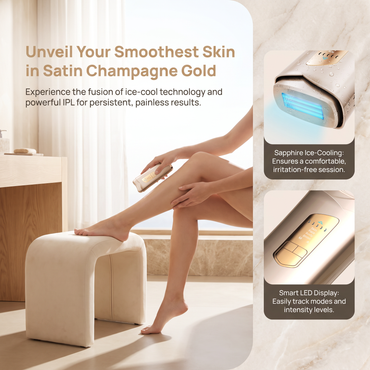 Ice‑Cool IPL Hair Removal Device, Painless Laser Hair Remover for Face, Body, Bikini Area, At‑Home Permanent Hair Removal Machine