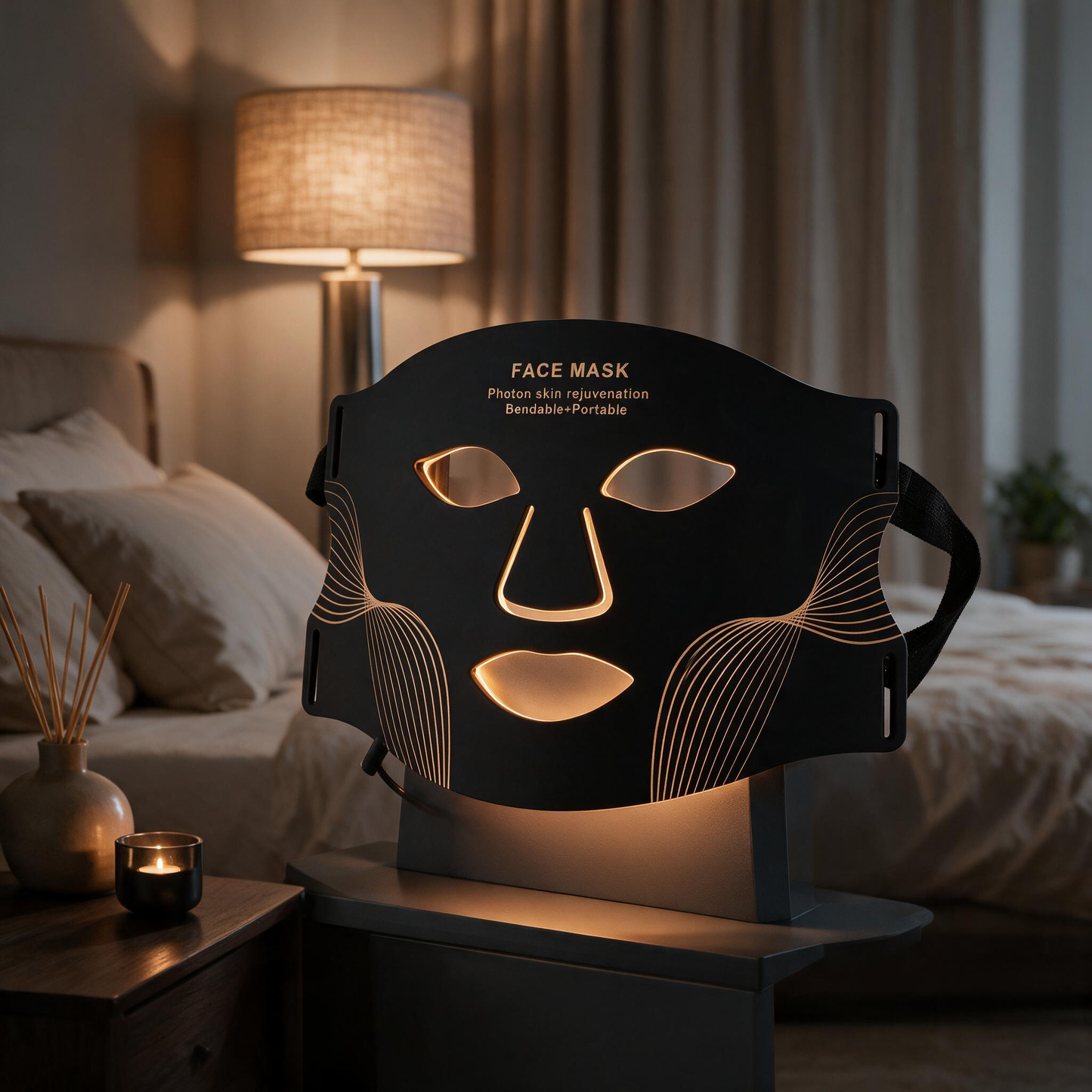 7 Color LED Light Therapy Face Mask 309 LEDs Rechargeable Silicone Photon Mask 3 Levels Red Light Skincare Home Use