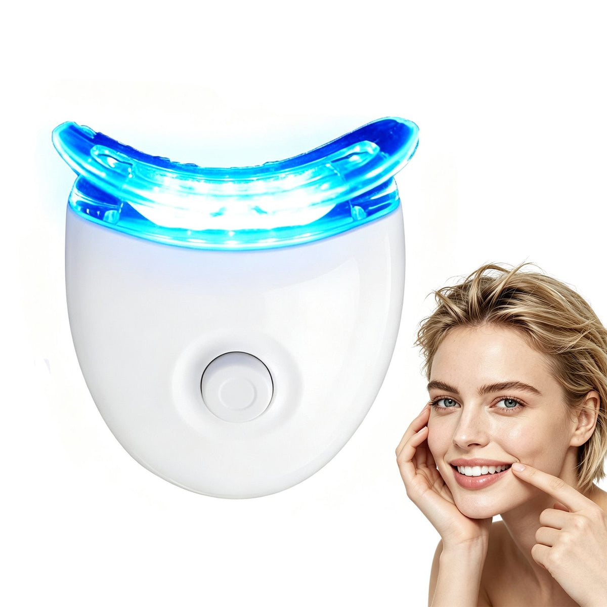 LED Teeth Whitening Home Kit with Gel & Mouth Trays