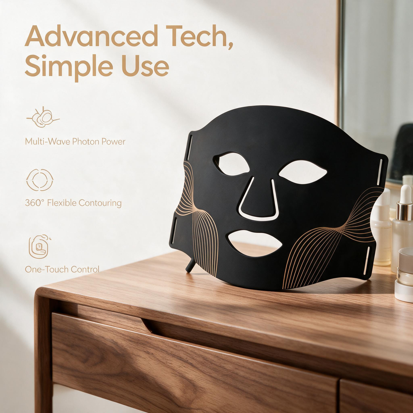 7 Color LED Light Therapy Face Mask 309 LEDs Rechargeable Silicone Photon Mask 3 Levels Red Light Skincare Home Use