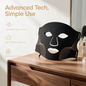 7 Color LED Light Therapy Face Mask 309 LEDs Rechargeable Silicone Photon Mask 3 Levels Red Light Skincare Home Use