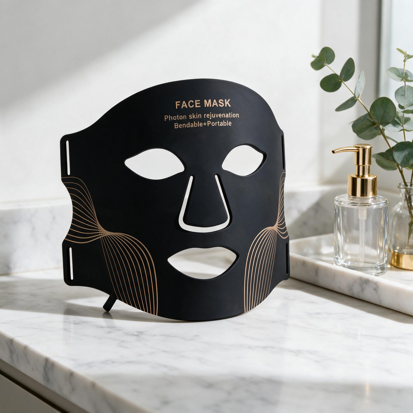 7 Color LED Light Therapy Face Mask 309 LEDs Rechargeable Silicone Photon Mask 3 Levels Red Light Skincare Home Use