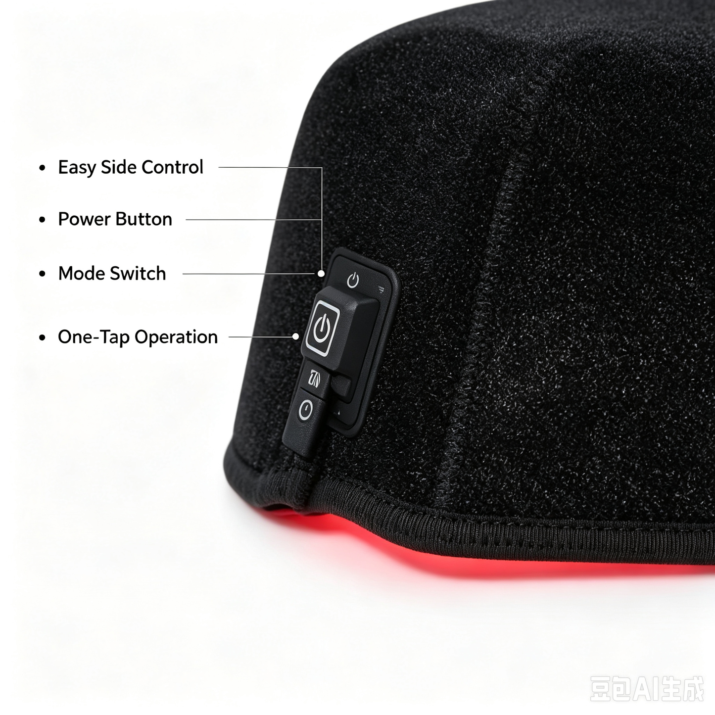 Wired LED Red‑Light Hair Care Cap,100pcs 5050 High‑Bright Chips,660nm+850nm Dual‑Wavelength Scalp Therapy Hat,Home Scalp Treatment Device
