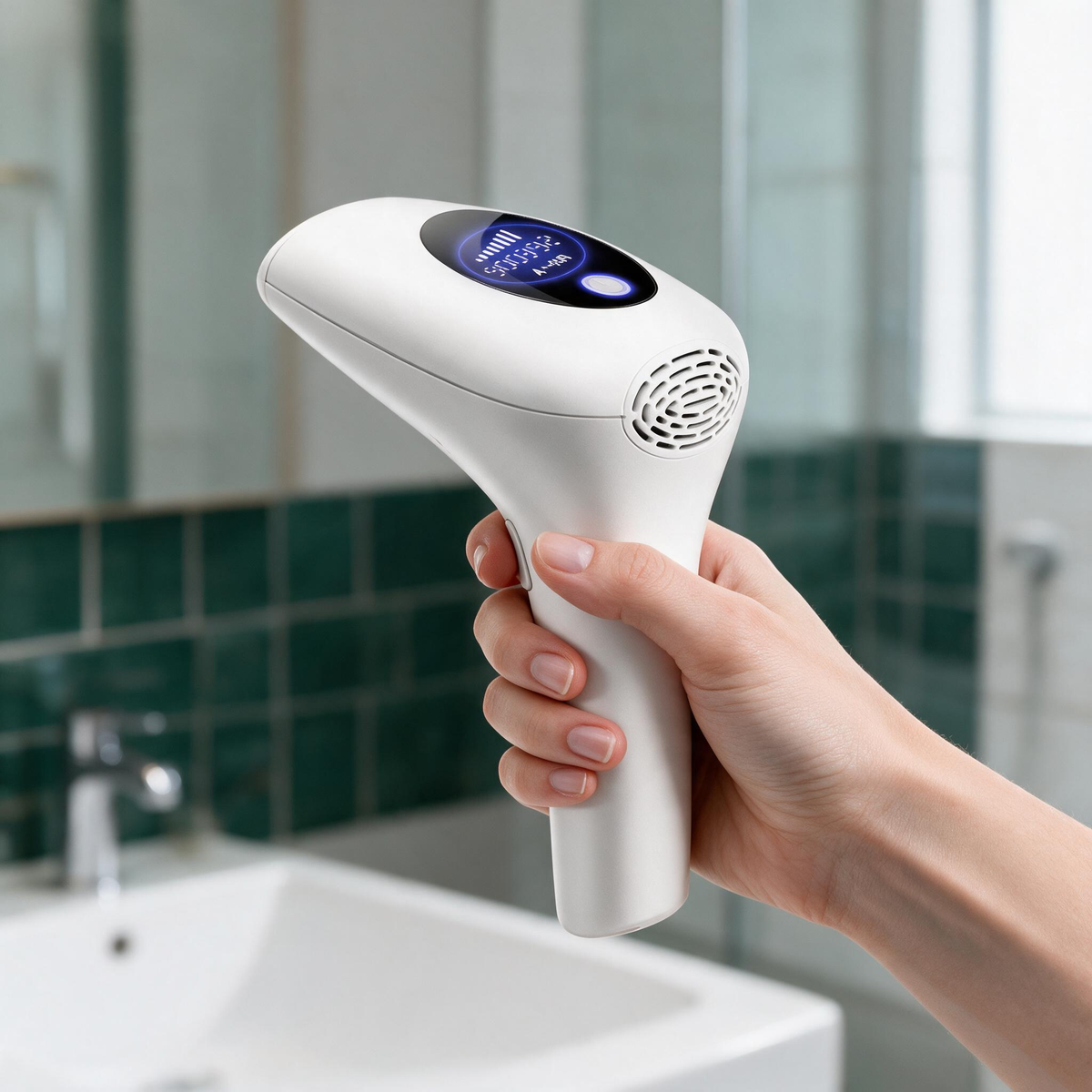 Ice Cool IPL Laser Hair Removal Device at Home White