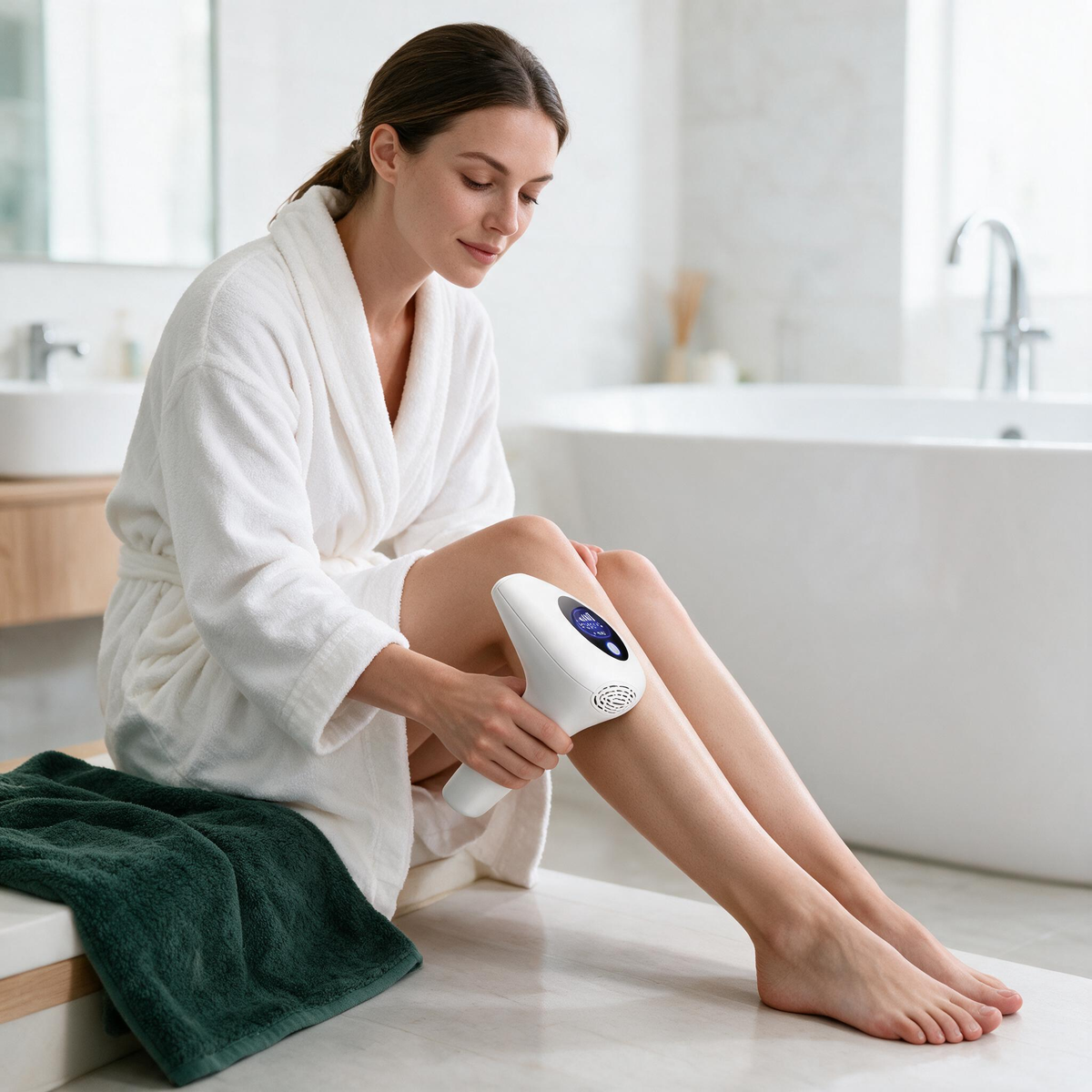 Ice Cool IPL Laser Hair Removal Device at Home White
