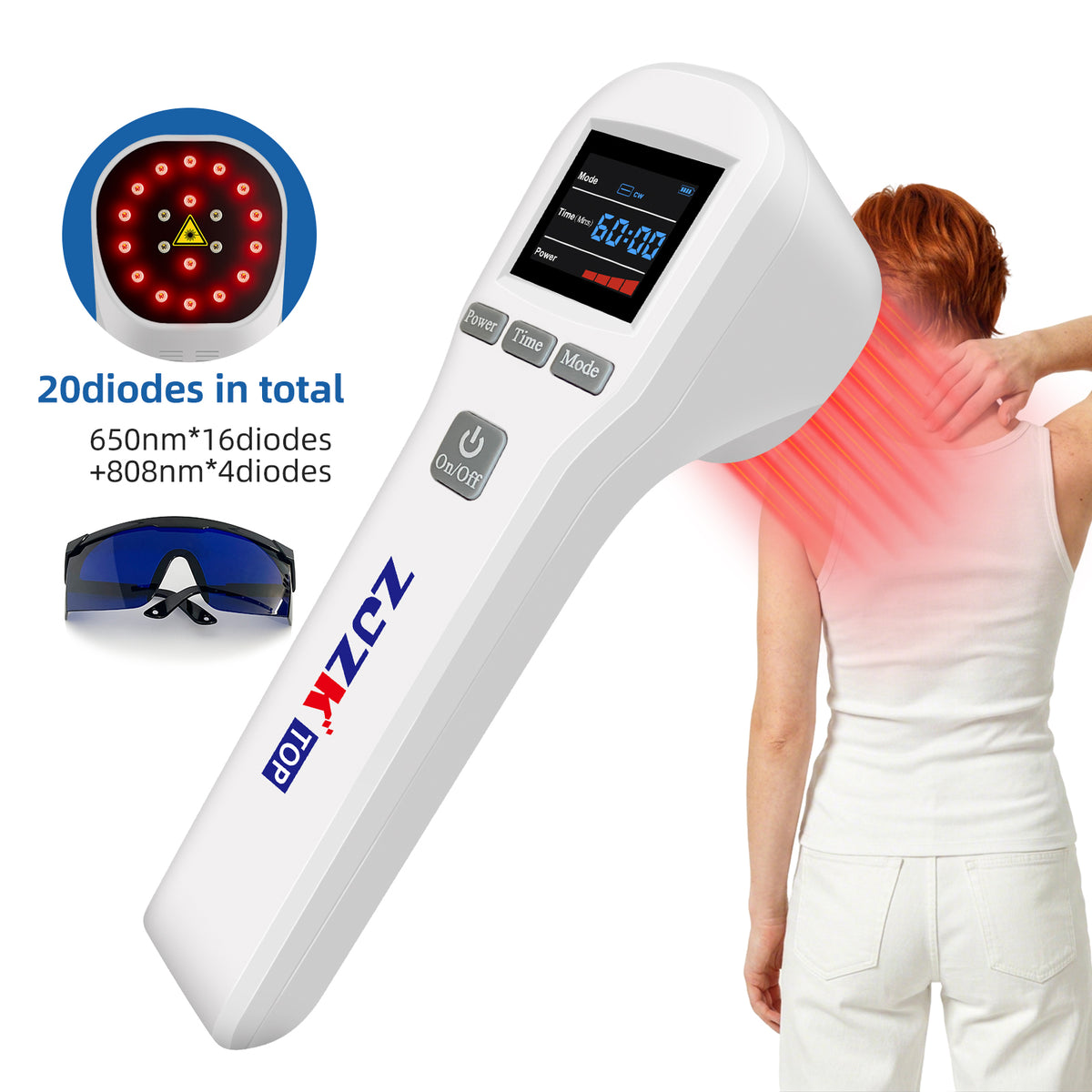 Portable Cordless Cold Laser Therapy Device | Dual Wavelength LLLT Light Therapy for Daily Recovery & Pain Management