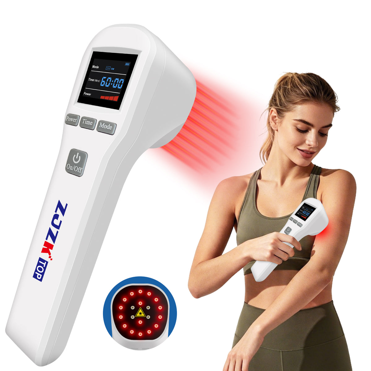 Portable Cordless Cold Laser Therapy Device | Dual Wavelength LLLT Light Therapy for Daily Recovery & Pain Management