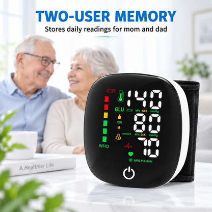 Dual User Memory Automatic Digital BP Wrist Blood Pressure Monitor