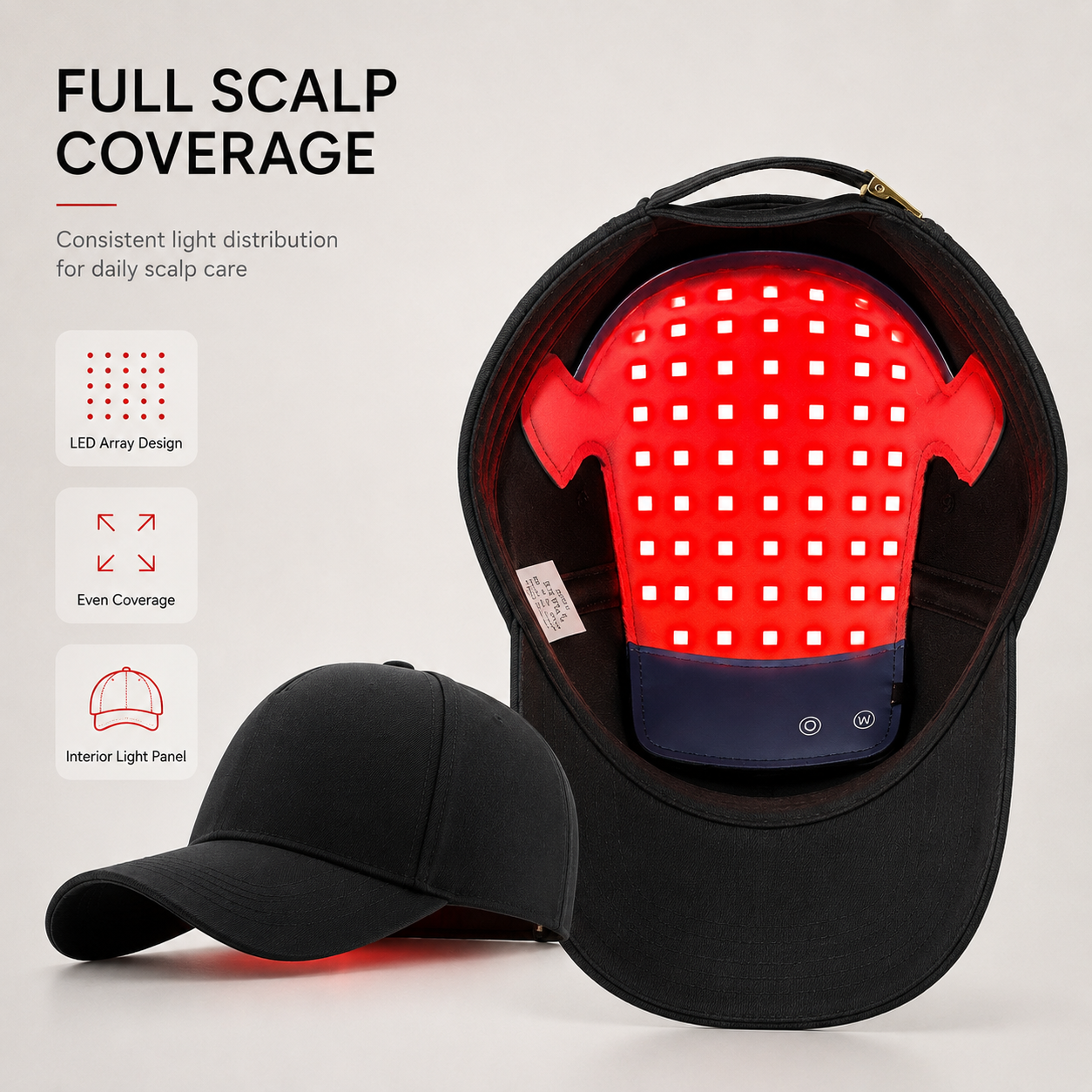 100-Light Red Light Hair Care Cap