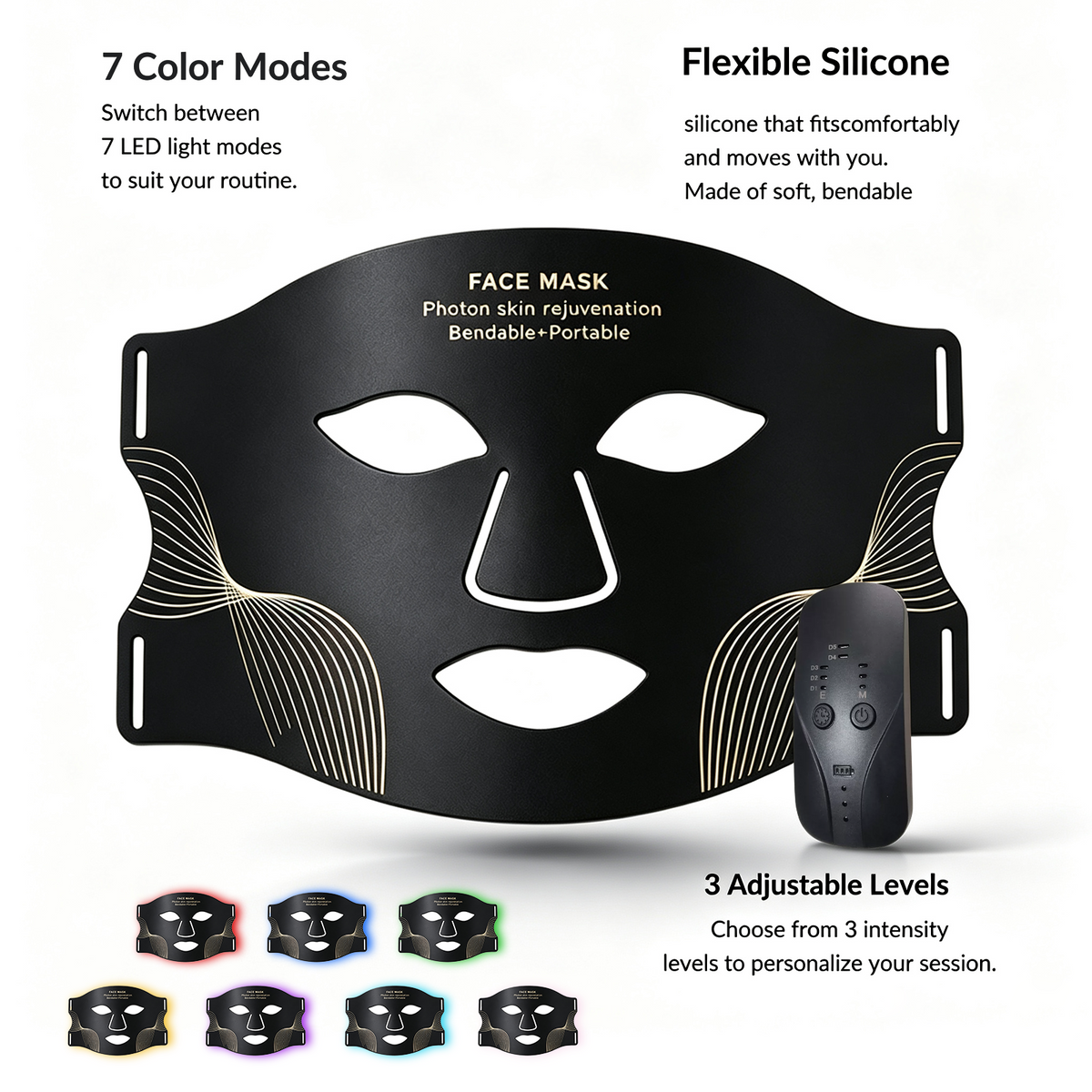 7 Color LED Light Therapy Face Mask for Skin Renewal