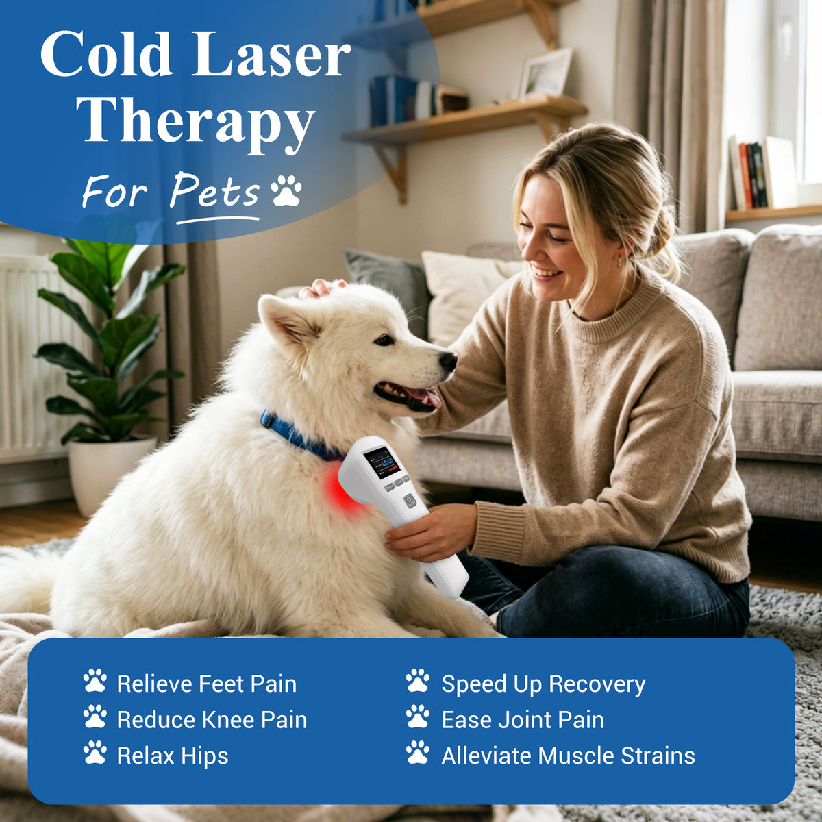 ZJKZTOP LLLT Dual Wavelengths Portable Cordless Cold Laser Therapy Device