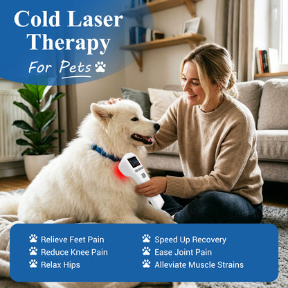 Portable Cordless Cold Laser Therapy Device | Dual Wavelength LLLT Light Therapy for Daily Recovery & Pain Management