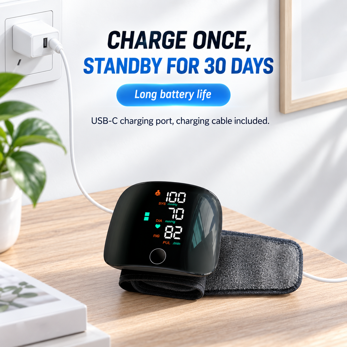 Wrist Blood Pressure Monitor Automatic Digital BP Machine