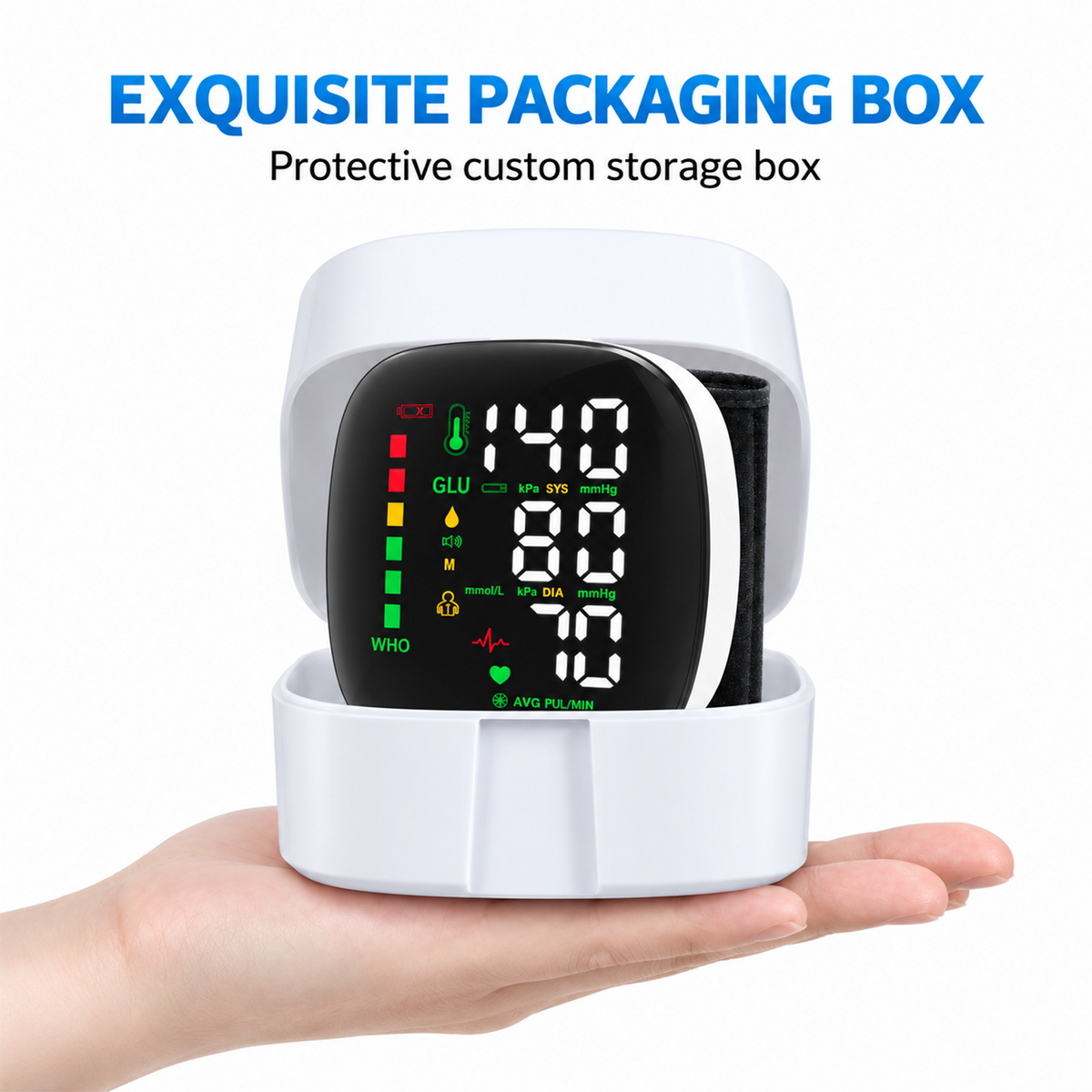 Dual User Memory Automatic Digital BP Wrist Blood Pressure Monitor