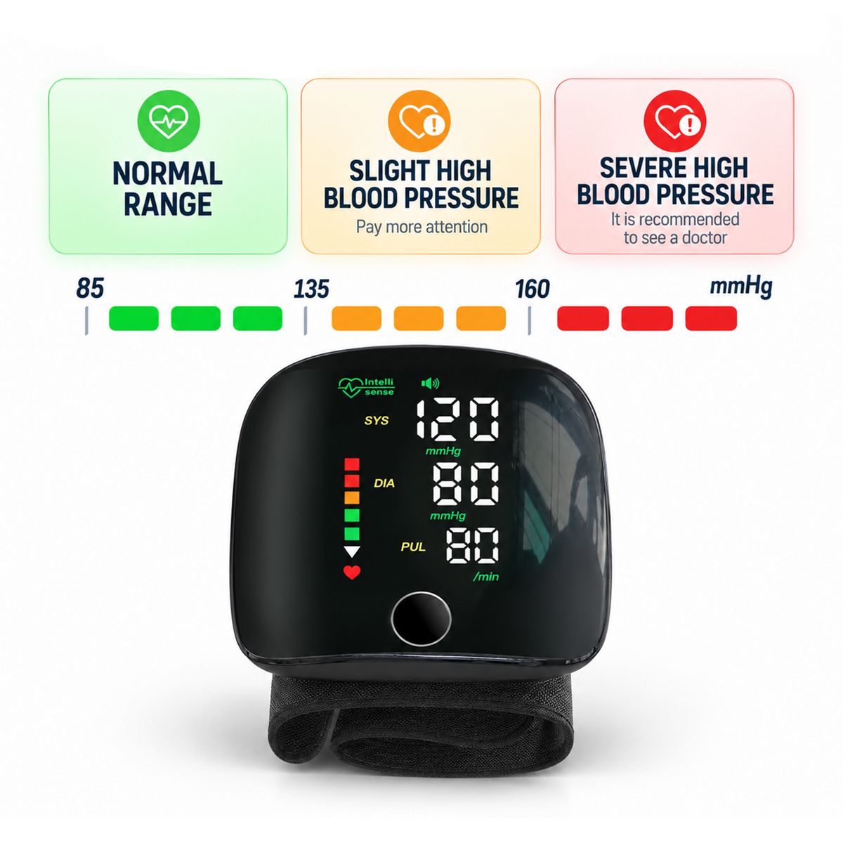 Wrist Blood Pressure Monitor Automatic Digital BP Machine