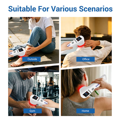 Portable Cordless Cold Laser Therapy Device | Dual Wavelength LLLT Light Therapy for Daily Recovery & Pain Management