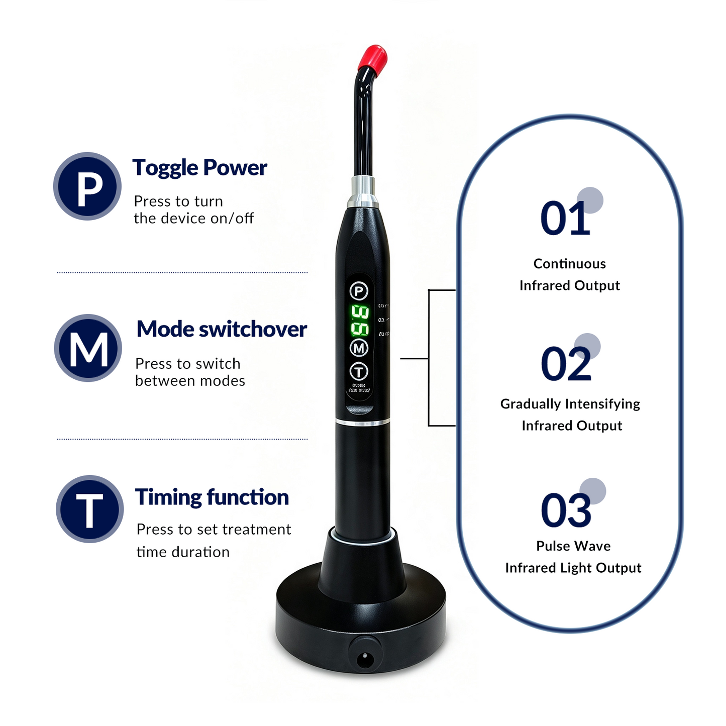 660nm + 850nm Dual-Wavelength Portable Oral Light Therapy Device