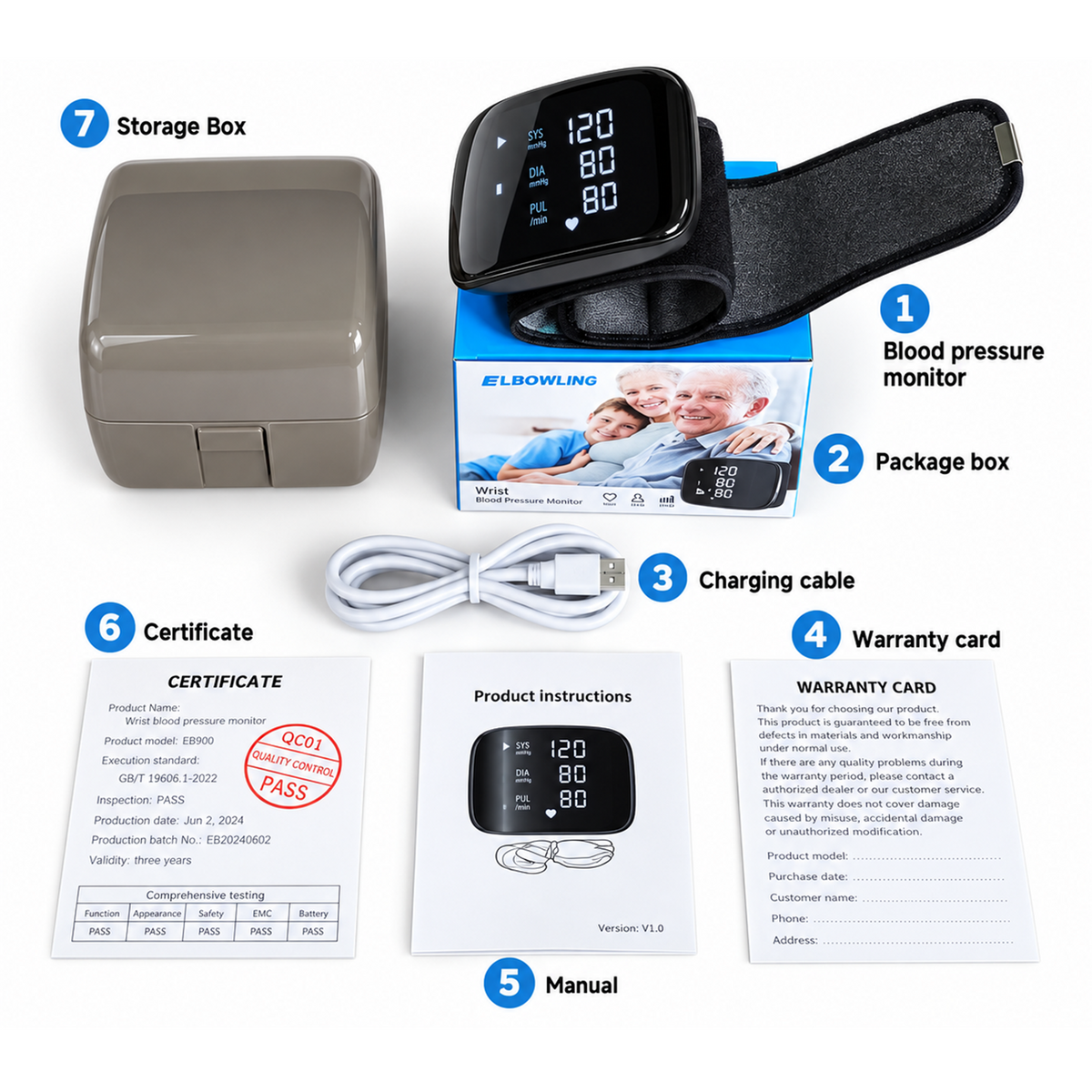 Wrist Blood Pressure Monitor Automatic Digital BP Machine