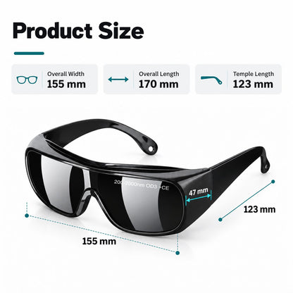 Medical Phototherapy Laser Safety Goggles | Red Light & Infrared Eye Protection